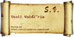 Stoll Valéria névjegykártya