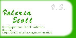 valeria stoll business card
